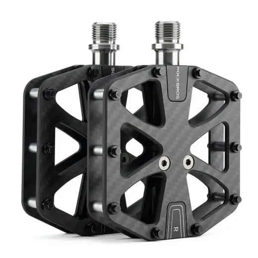Rockbros C525 Carbon Fiber Platform Bike Pedals - Black