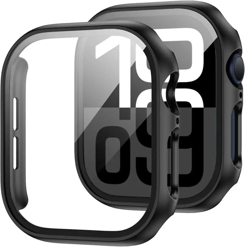 Tech-Protect Defense360 viedpulksteņa maciņš (apvalks) priekš Apple Watch Series 10 (46 mm) | ar iebūvētu stiklu | melns