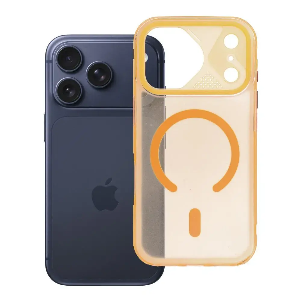 Aurora telefono dėklas su MagSafe palaikymu iPhone 17 Pro oranžinis