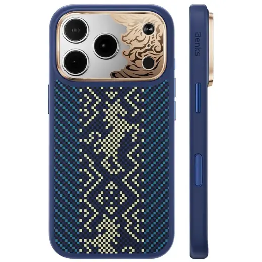 Benks Armor Pro Knight Kevlar Metal Frame telefoni ümbris iPhone 18 Pro | iPhone 17 Pro sinine