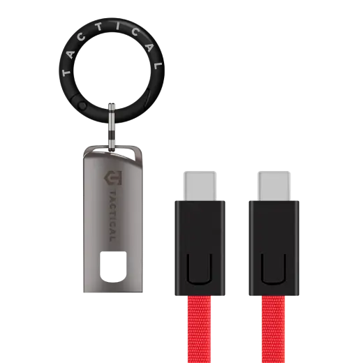 Tactical OODA Loop datu pārraides un uzlādes vads | USB-C uz USB-C | 60W | sarkans