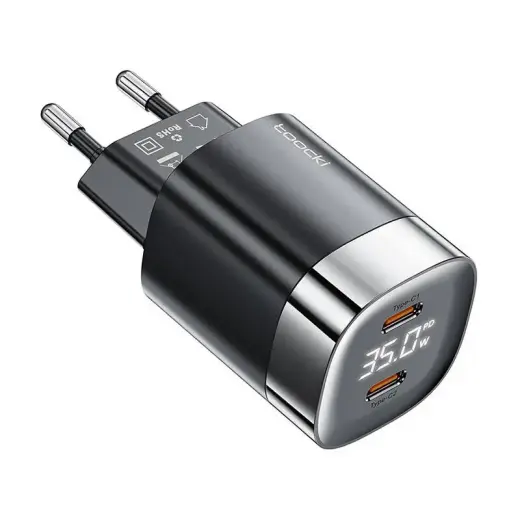 Toocki charger reisilaadija | 35W | GaN | USB-C | must