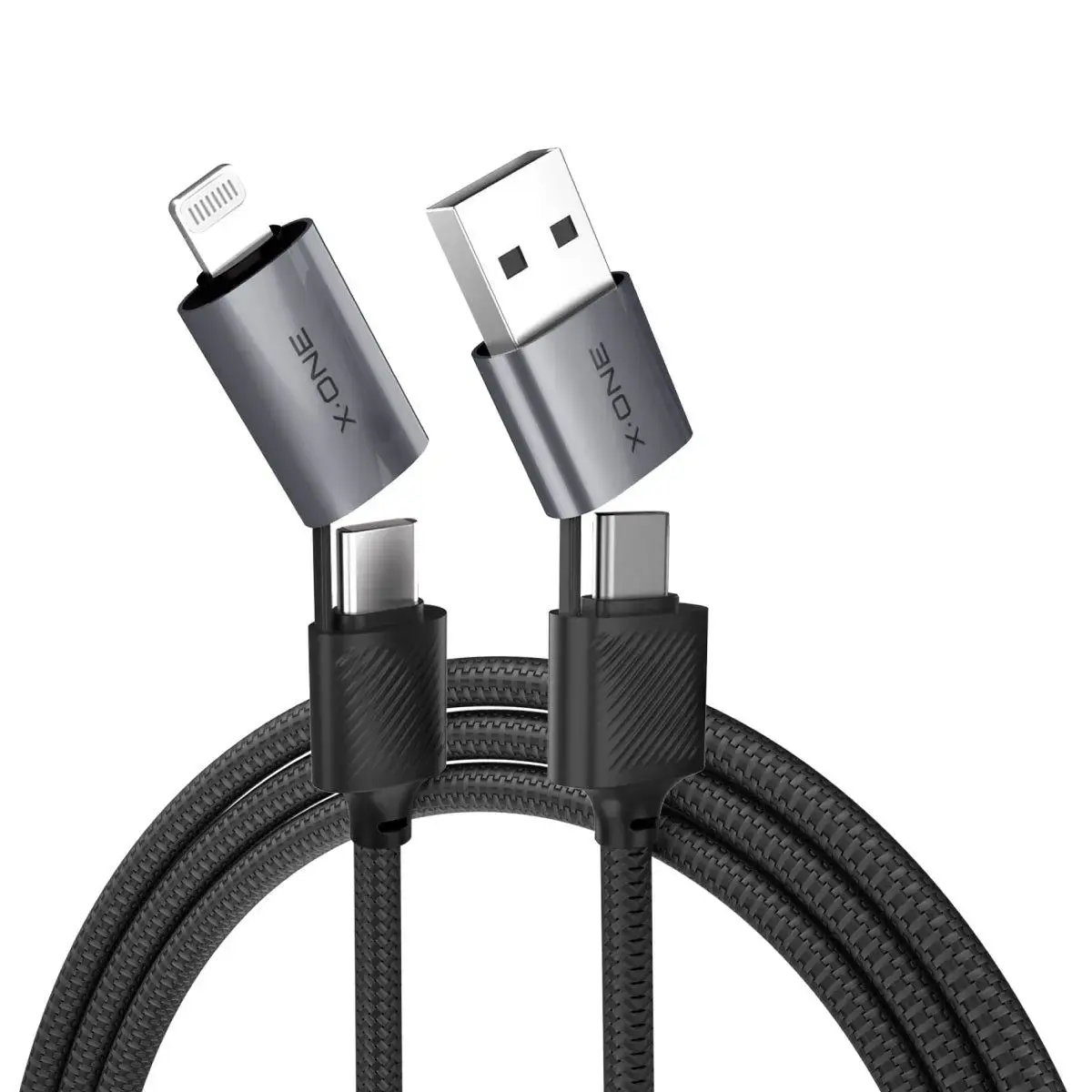 X-ONE QuantumFlex data cable - type C to C - max 60W 1,2m black