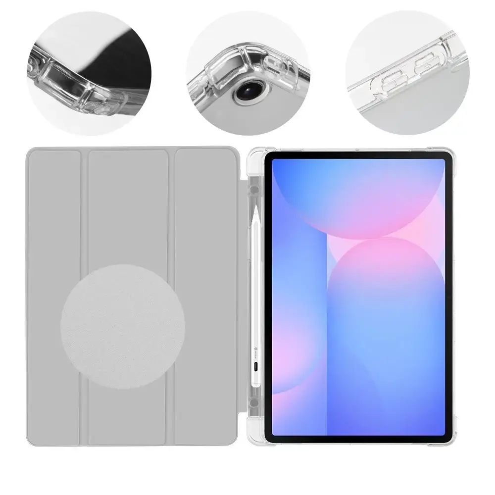 Obal:Me MistyTab tablet case Galaxy Tab S10 Lite | Galaxy Tab S9 | Galaxy Tab S9 FE | Galaxy Tab S10 FE gray