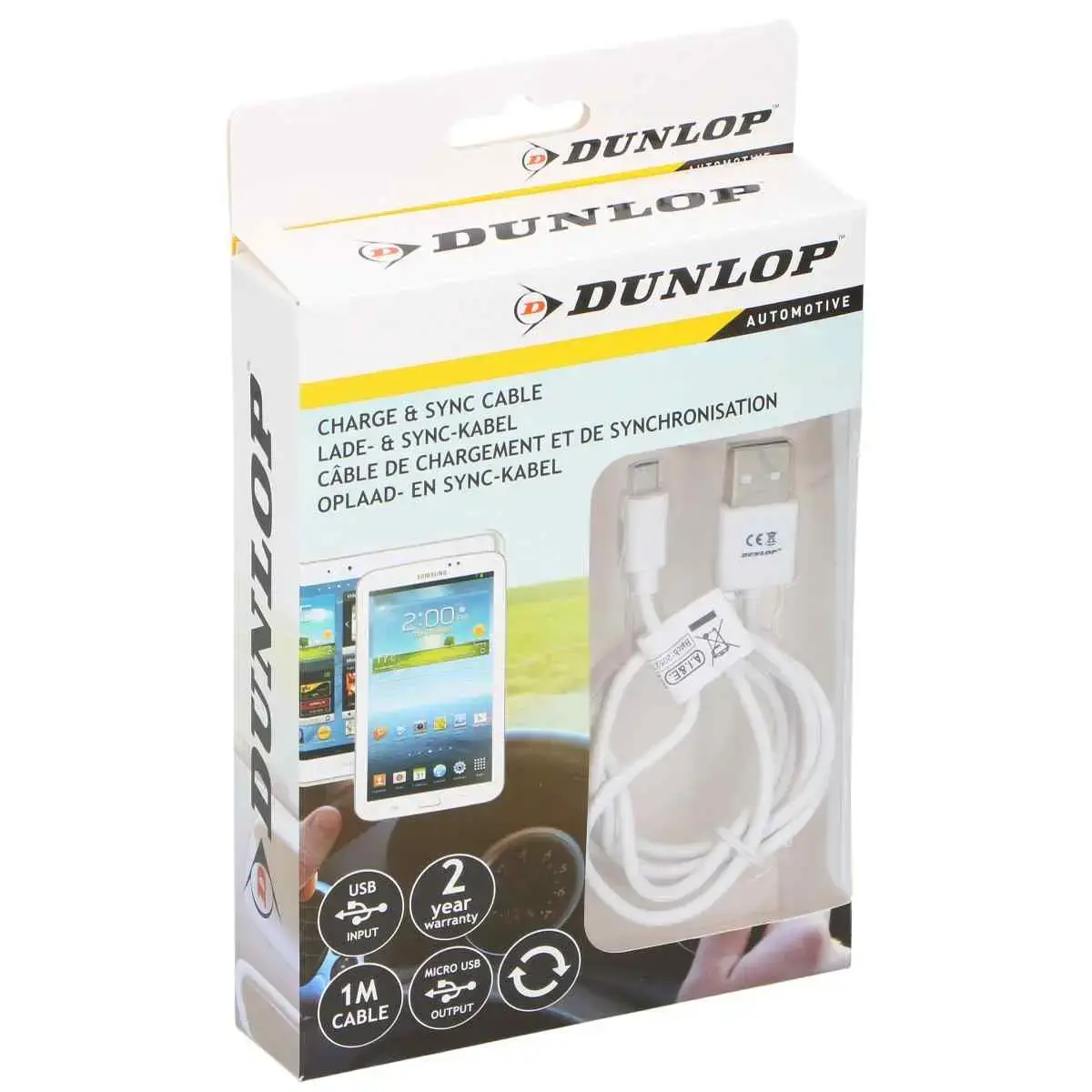 Зарядное устройство DUNLOP | 5W | USB-A, Micro-USB | с кабелем USB-A на Micro-USB в комплекте