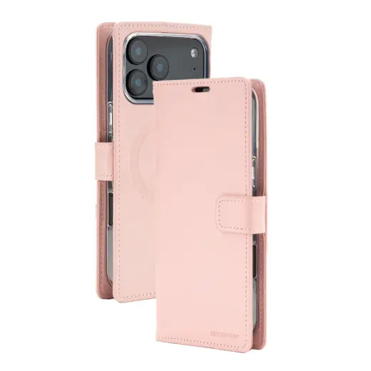 Mercury BlueMoon Diary чехол с поддержкой MagSafe для телефона iPhone 17 Pro Max | iPhone 18 Pro Max розовый