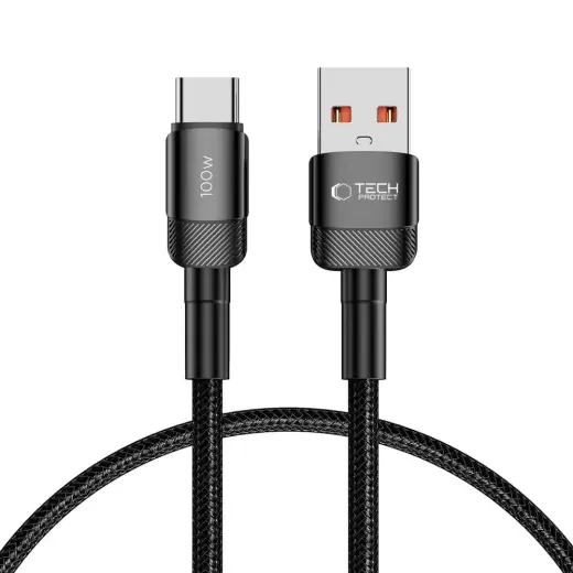 Tech-Protect UltraBoost Evo data transfer and charging cable | USB-C to USB-C | 100W | 0.5m | black