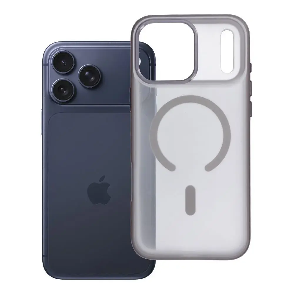 Case for iPhone 17 Pro Max / 18 Pro Max Flexline Mag Cover compatible with MagSafe gray