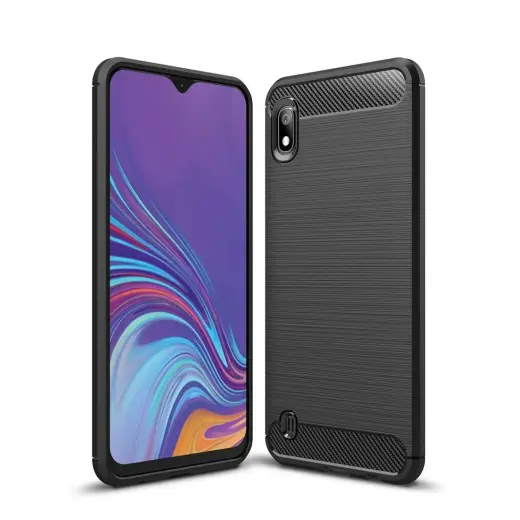 Fusion Trust Back Case Silikona Aizsargapvalks Priekš Samsung A705 Galaxy A70 Melns