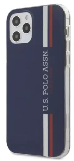 U.S. Polo USHCP12MPCUSSNV Tricolor Vertical Stripes чехол для телефона iPhone 12 | iPhone 12 Pro синий