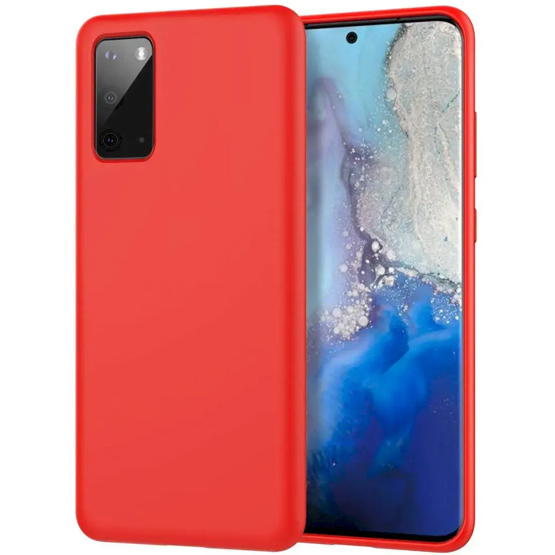 Fusion Elegance Fibre Protect telefono dėklas Samsung Galaxy A55 5G (A556) raudonas