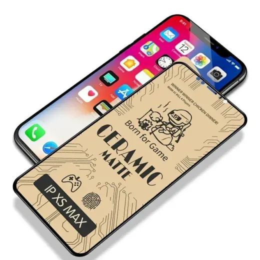 Fusion Matte Ceramic karastatud klaas telefonile Apple iPhone 11 Pro | X | XS, must