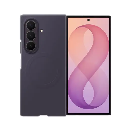 Samsung Silicone Magnet чехол с поддержкой MagSafe для телефона Samsung Galaxy Z Fold 8 (F971) фиолетовый (защитная плёнка в комплекте)