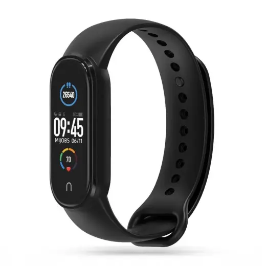 Tech-Protect IconBand viedpulksteņa siksniņa priekš Xiaomi Mi Band 5/6/7 | silikons | melna