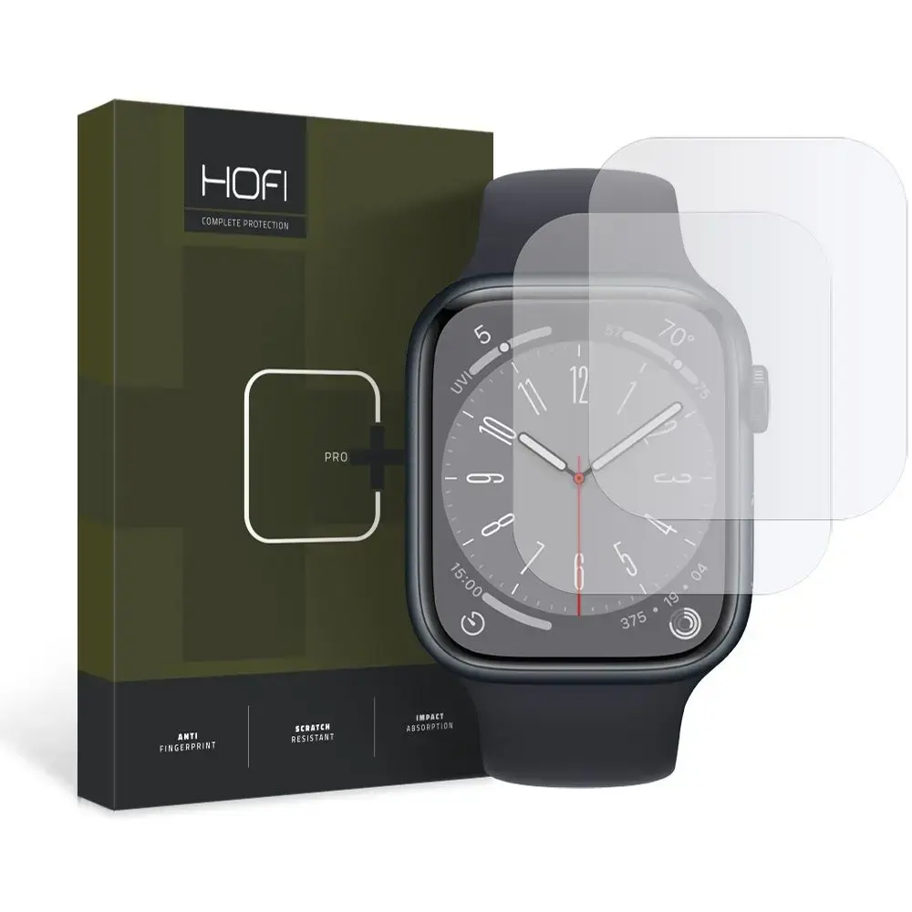 HOFI HYDROFLEX PRO+ 2 GAB. APPLE WATCH 4 | 5 | 6 | 6 | 7 | 8 | 9 | SE (40 | 41 MM) CAURSPĪDĪGA HIDROGĒLA PLĒVE