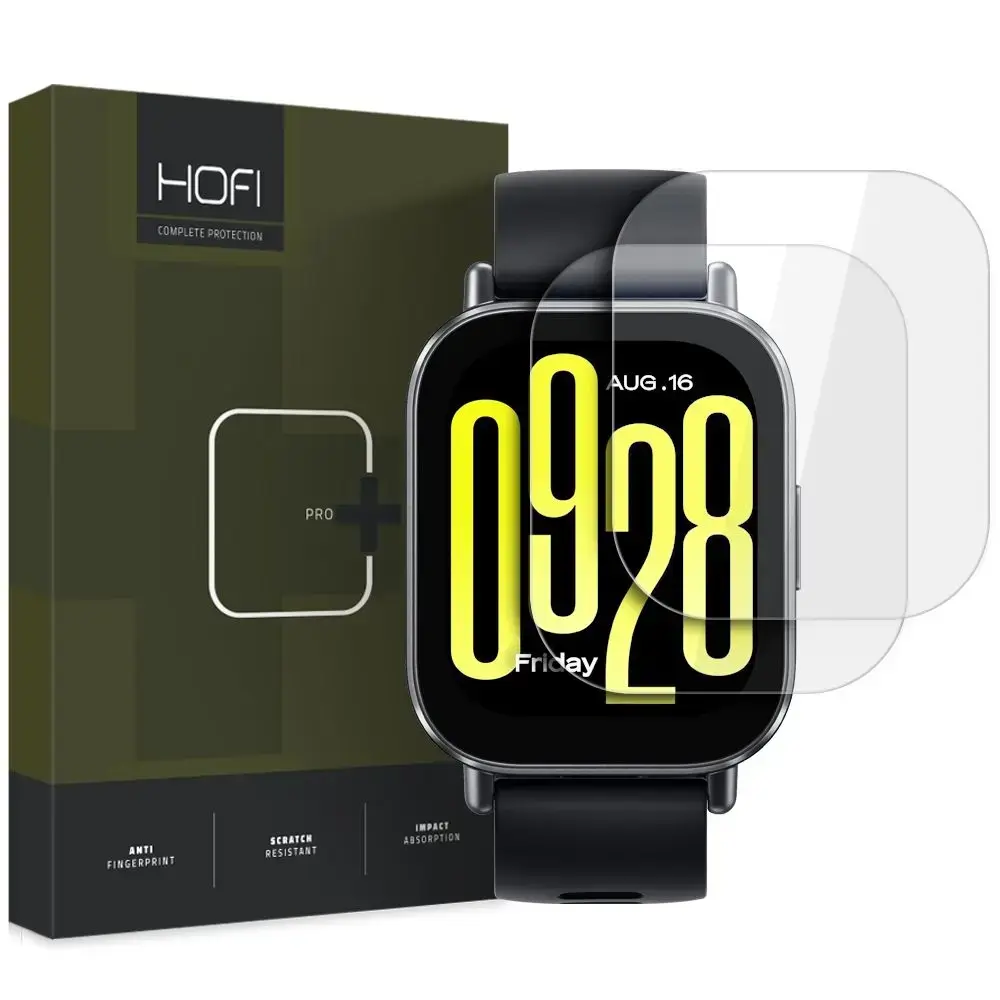 HOFI GLASS PRO+ 2-PACK XIAOMI REDMI WATCH 5 ACTIVE CAURSPĪDĪGS RŪDĪTS STIKLS