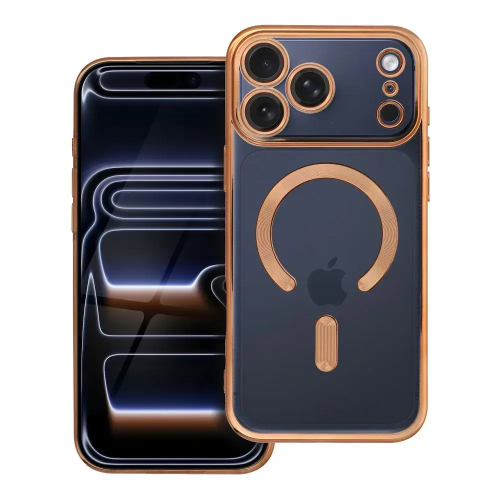 Electro Mag Cover чехол с поддержкой MagSafe для телефона iPhone 17 Pro Max | iPhone 18 Pro Max золотой