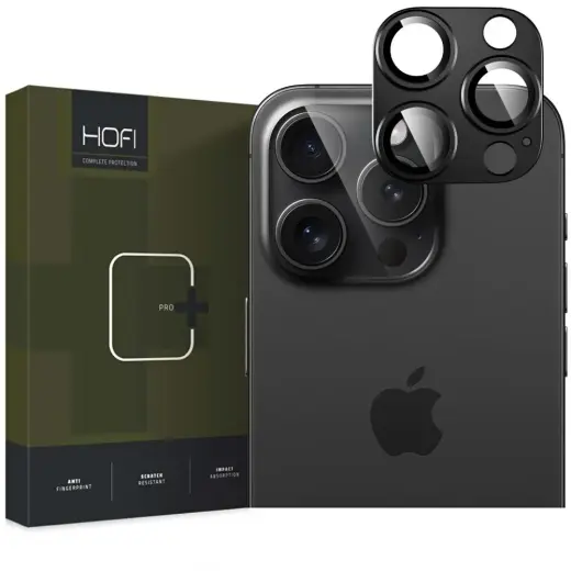HOFI FULLCAM PRO+ KAMERAS VĀCIŅŠ IPHONE 16 PRO | 16 PRO MAX MELNS