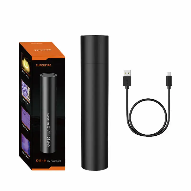 UV Flashlight Supfire S11-H, 365NM, USB-C