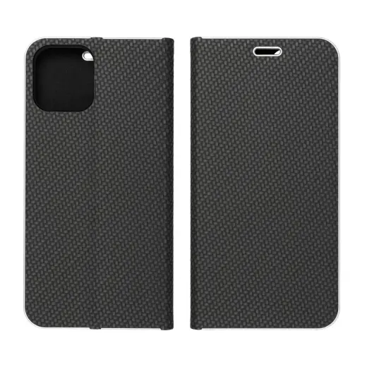 Fusion Luna Carbon raamatutüüpi telefoni ümbris Samsung Galaxy A35 5G (A356) must