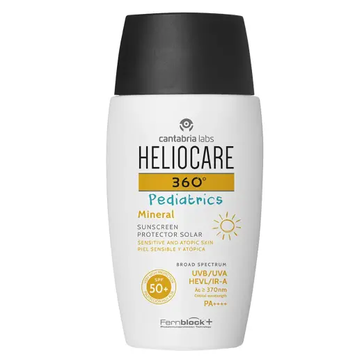 Cantabria Labs, Heliocare 360º Pediatrics, Mineral, High UV protection, Sunscreen Cream, Body, Mineral, 50 ml
