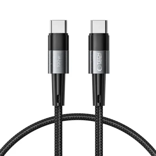 Tech-Protect UltraBoost data transfer and charging cable | USB-C to USB-C | 100W | 0.25m | gray