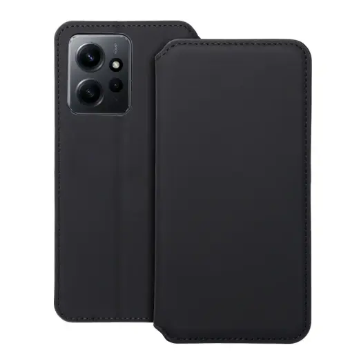 Fusion Accessories Dual Pocket raamatutüüpi telefoni ümbris Redmi Note 12 4G must
