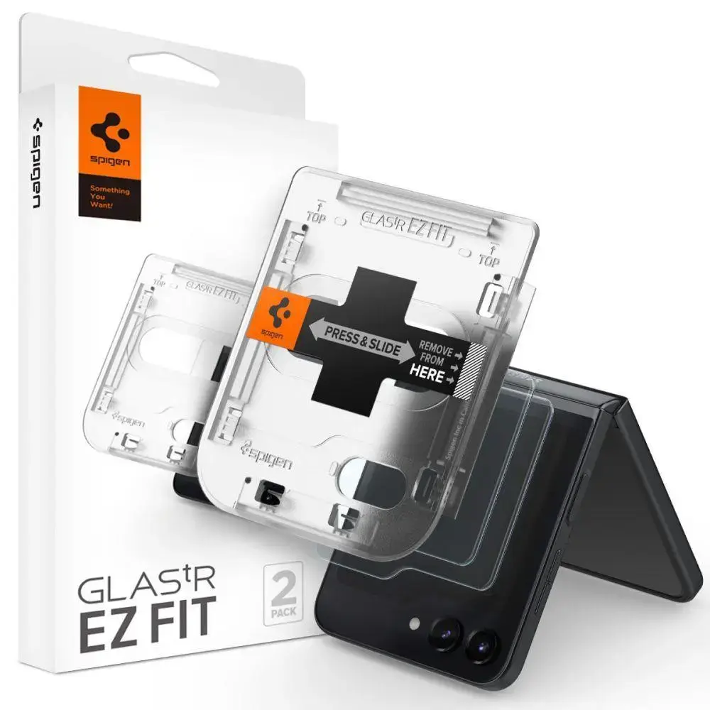 Spigen aizsargstikls telefonam Samsung Galaxy Z Flip 5 caurspīdīgs 2-PACK