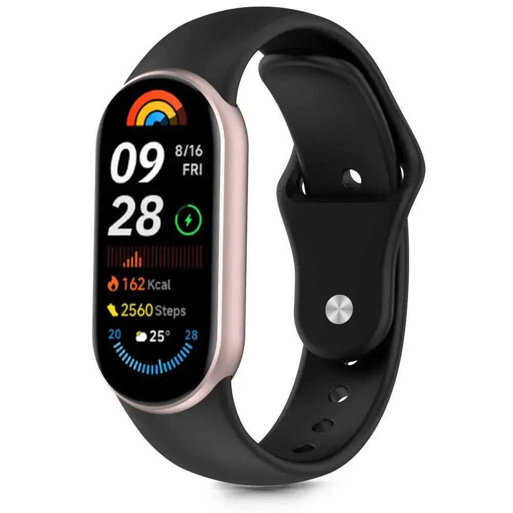 Tech-Protect Iconband Pure viedpulksteņa siksniņa priekš Xiaomi Smart Band 8/9/10 | silikons | melna