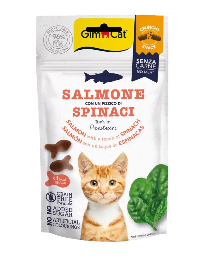 Gardumi kaķiem - Gimborn CRUNCHY SNACK SALMON& SPINACH 50g