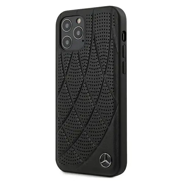 Mercedes MEHCP12MDIQBK Leather Bow telefoni ümbris iPhone 12 | iPhone 12 Pro must