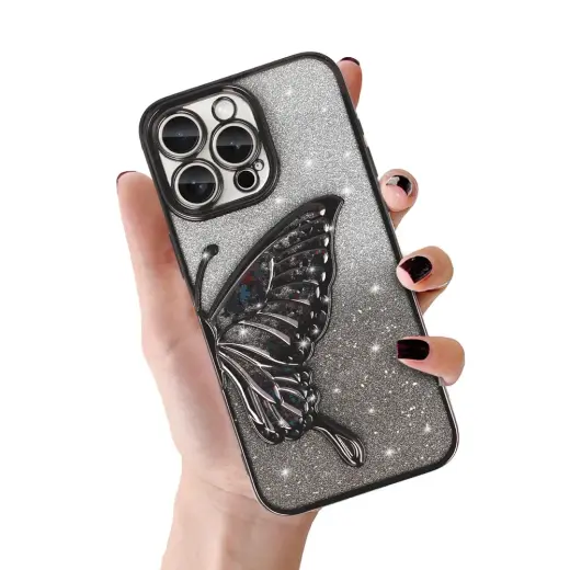 Tel Protect Butterfly Water telefono dėklas iPhone 13 Pro Max juodas