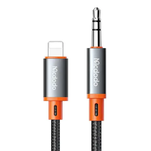 Mcdodo CA-0890 Lightning - 3,5 mm AUX minipesa kaabel, 1,8 m (must)