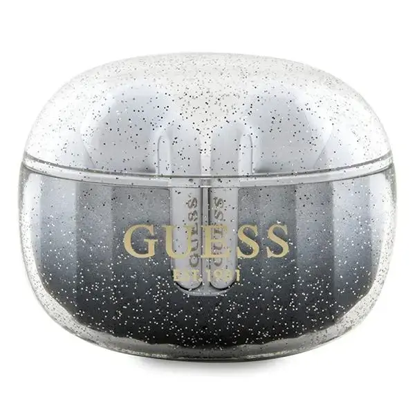 Guess słuchawki Bluetooth GUTWSHDGKEEK TWS + stacja dokująca czarny|black Glitter Gradient