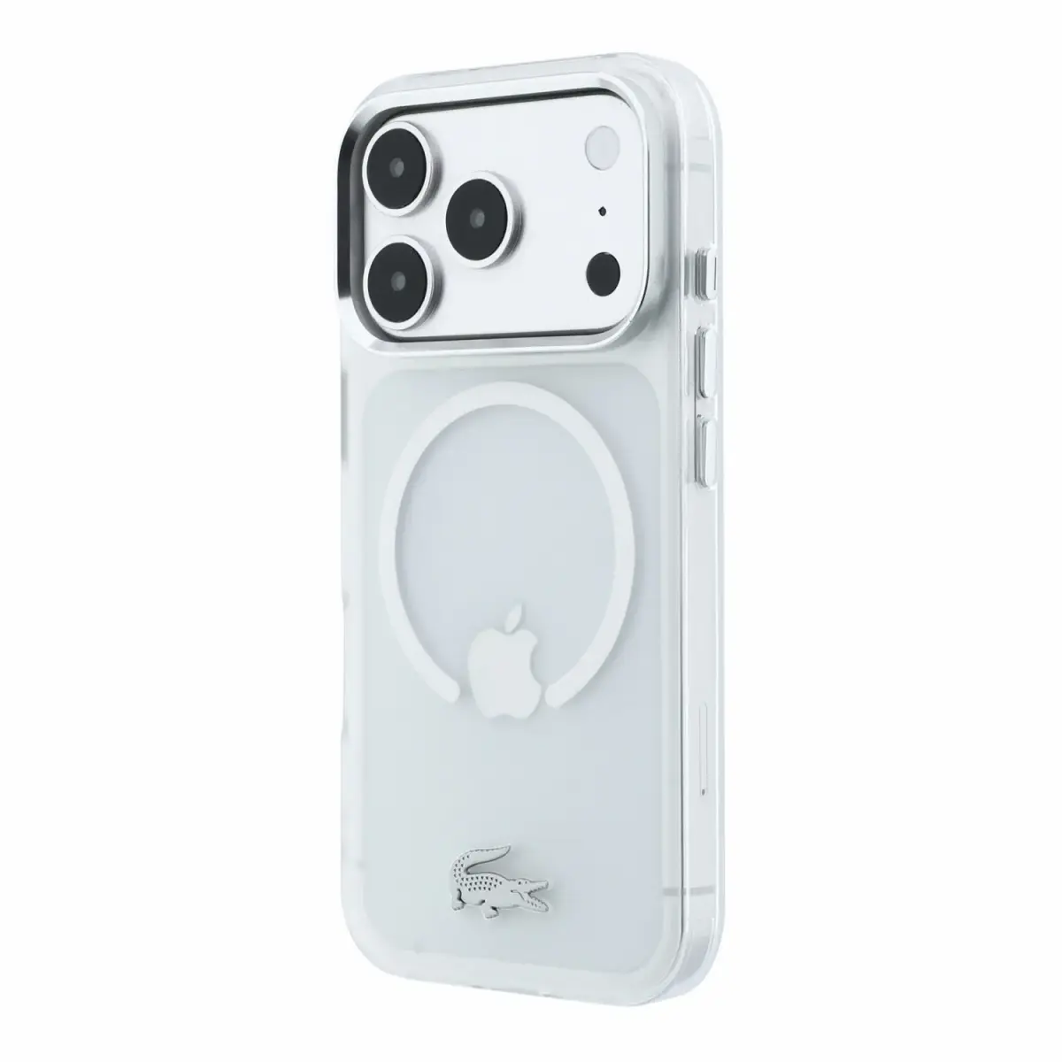Lacoste IML Frosted Petit Pique Metal Logo чехол с поддержкой MagSafe для телефона iPhone 18 Pro Max прозрачный