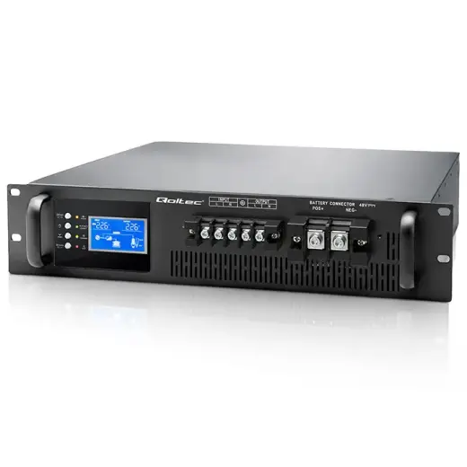 Qoltec Pure Sine Wave UPS for RACK | 6kVA | 5000W | Power Factor 1.0 | LCD | EPO | USB | Online