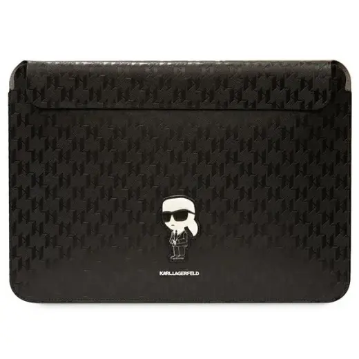 Karl Lagerfeld Sleeve KLCS14SAKHPKK 14" czarny|black Saffiano Monogram Ikonik