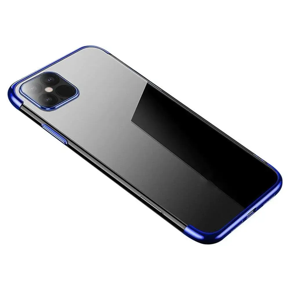 Clear Color case TPU gel cover with a metallic frame for Samsung Galaxy S22 Ultra black
