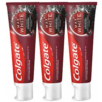 Colgate Max White Charcoal Trio Toothpaste 75ml