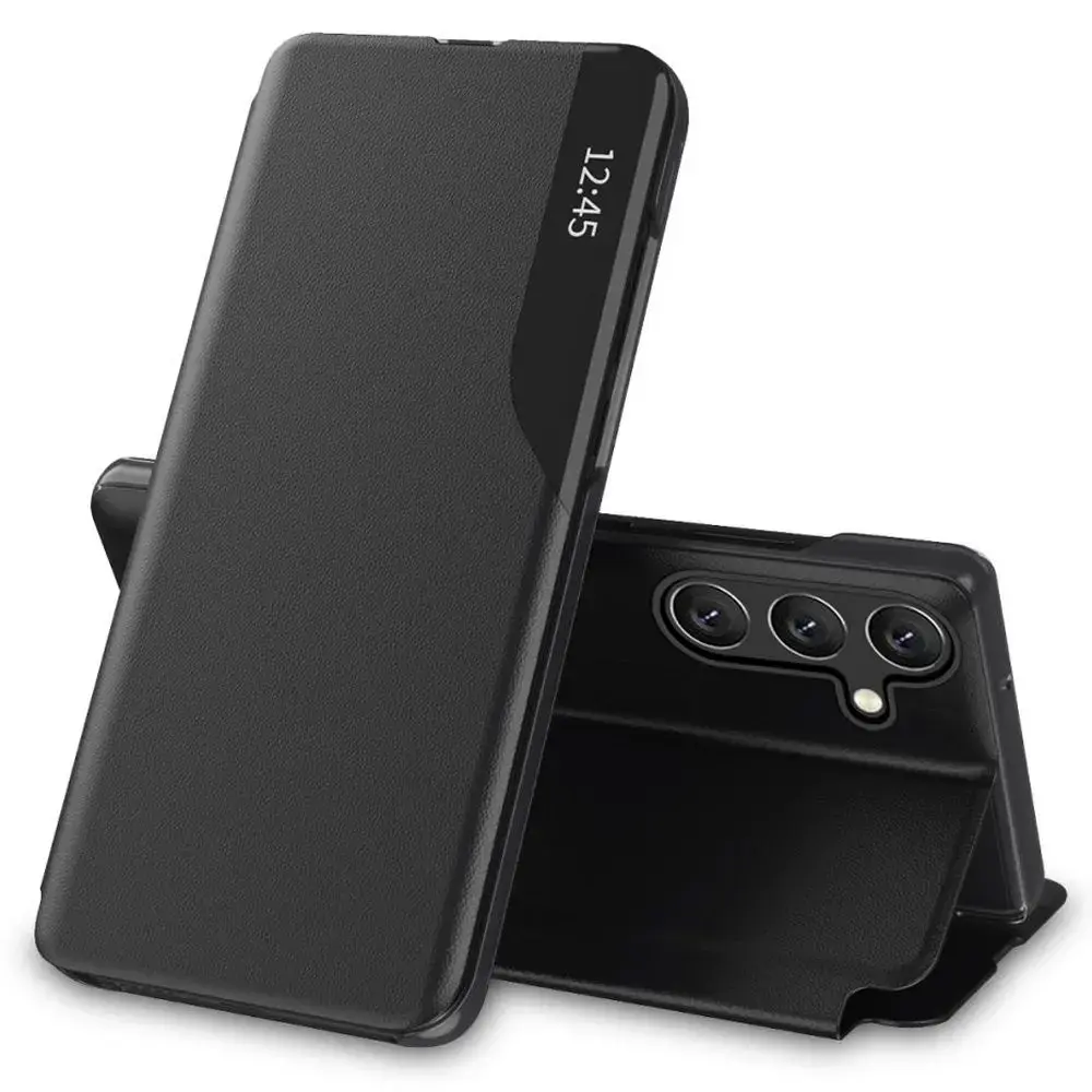 Tech-Protect Smart View knyginio tipo telefono dėklas Samsung Galaxy A55 5G (A556) juodas