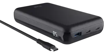 Trust Laro Laptop ārējais akumulators (powerbank) | 20000 mAh | 100W | USB-A, USB-C | melns