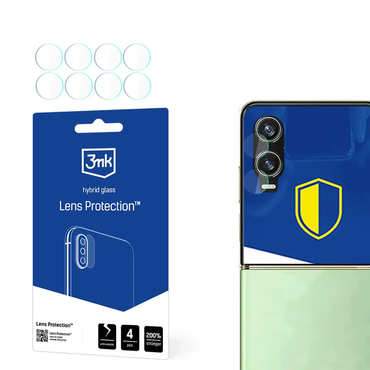 Tecno Phantom V Flip2 (front) - 3mk Lens Protection