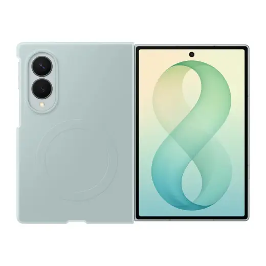 Samsung Silicone Magnet чехол с поддержкой MagSafe для телефона Samsung Galaxy Z Fold 8 (F971) зелёный (защитная плёнка в комплекте)