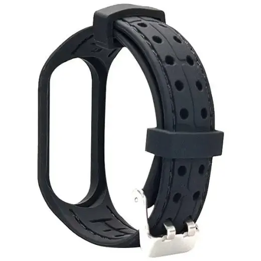 Beline išmaniojo laikrodžio dirželis Xiaomi Mi Band 3/4 | silikoninis | juodas