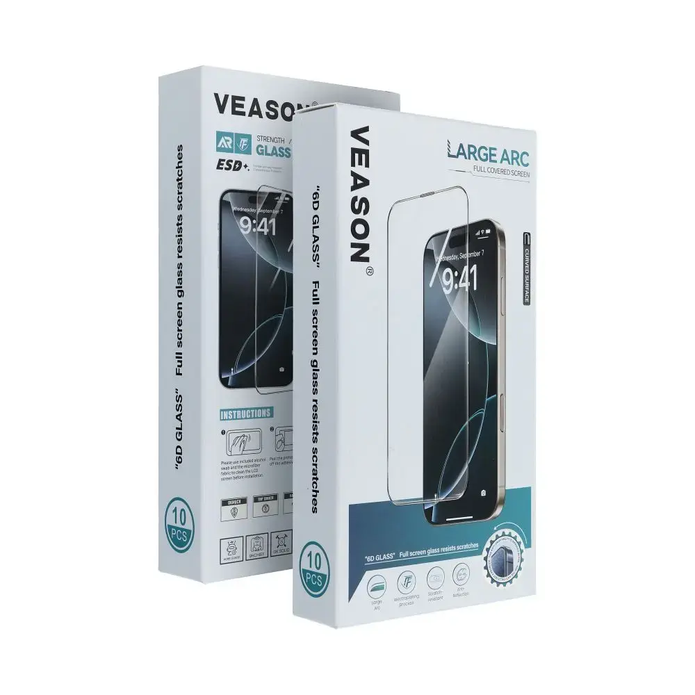 Защитное стекло Veason 6D Pro для iPhone 14 Pro (10 шт.)