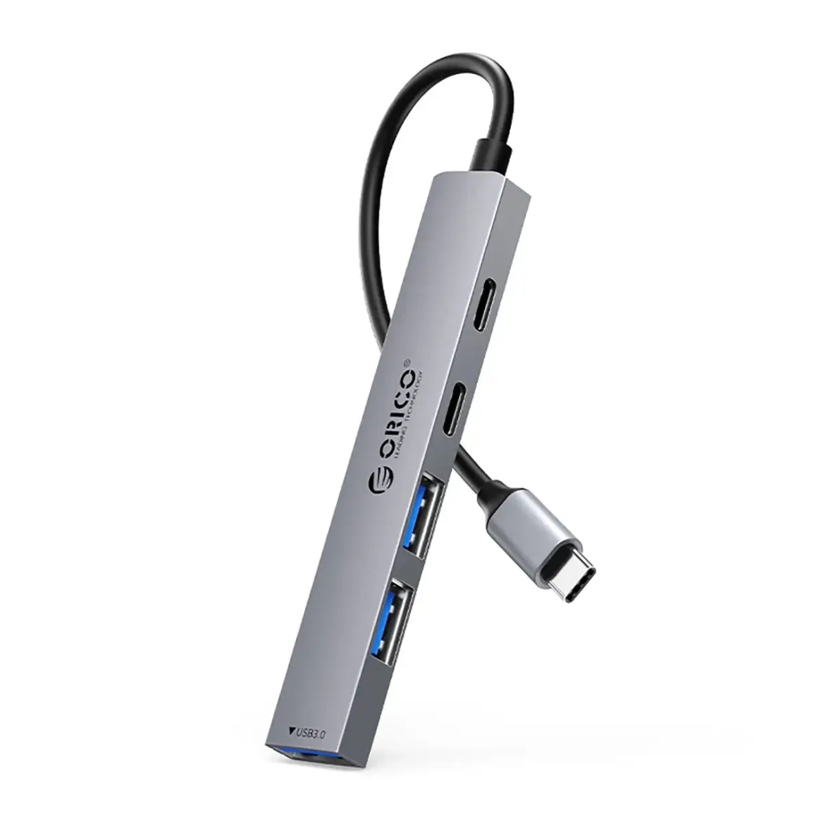 Orico YSB4-U2 USB-A|USB-C Hub Docking Station 2x USB-A 2.0 + 1x USB-A 3.0 + 1x USB-C 2.0 + 1x USB-C - Gray