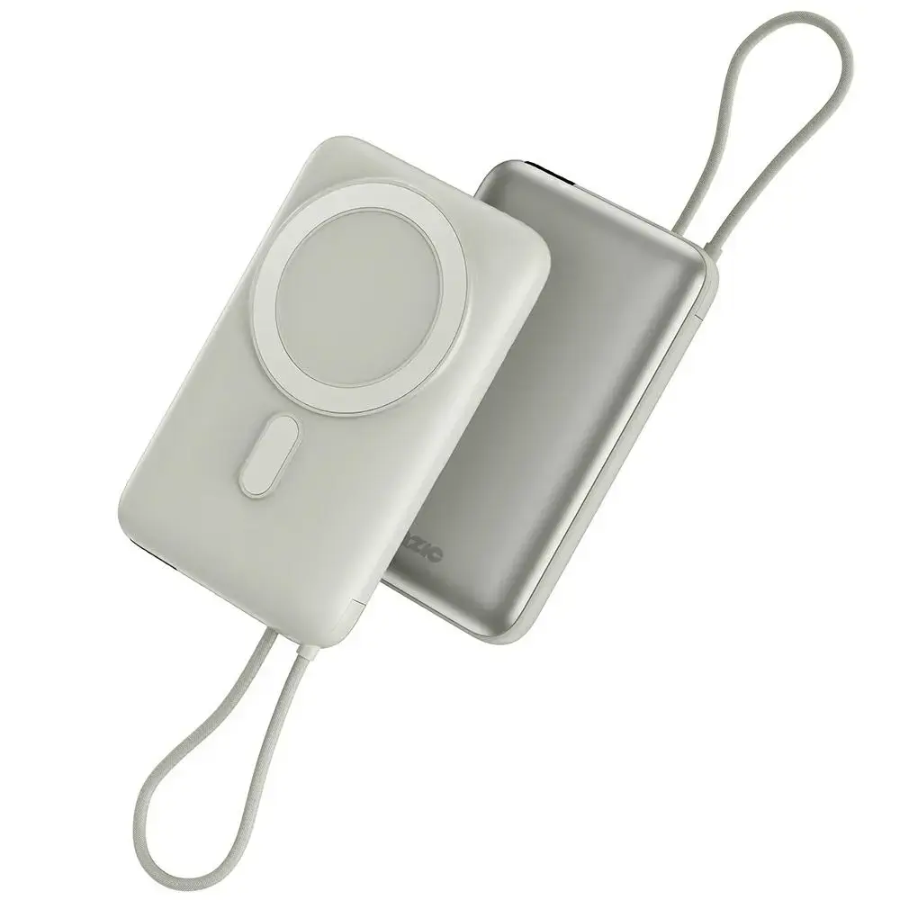 Bazic Fusion Mag external battery (powerbank) | 10000 mAh | 22W | USB-C, MagSafe | LED display | grey
