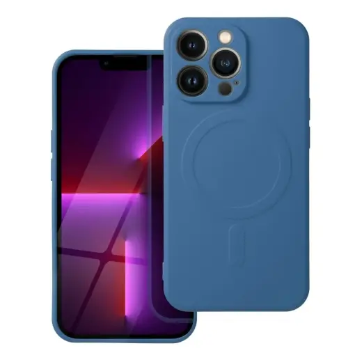Silicone Mag Cover phone case with MagSafe support for Samsung Galaxy A8 (A530) blue