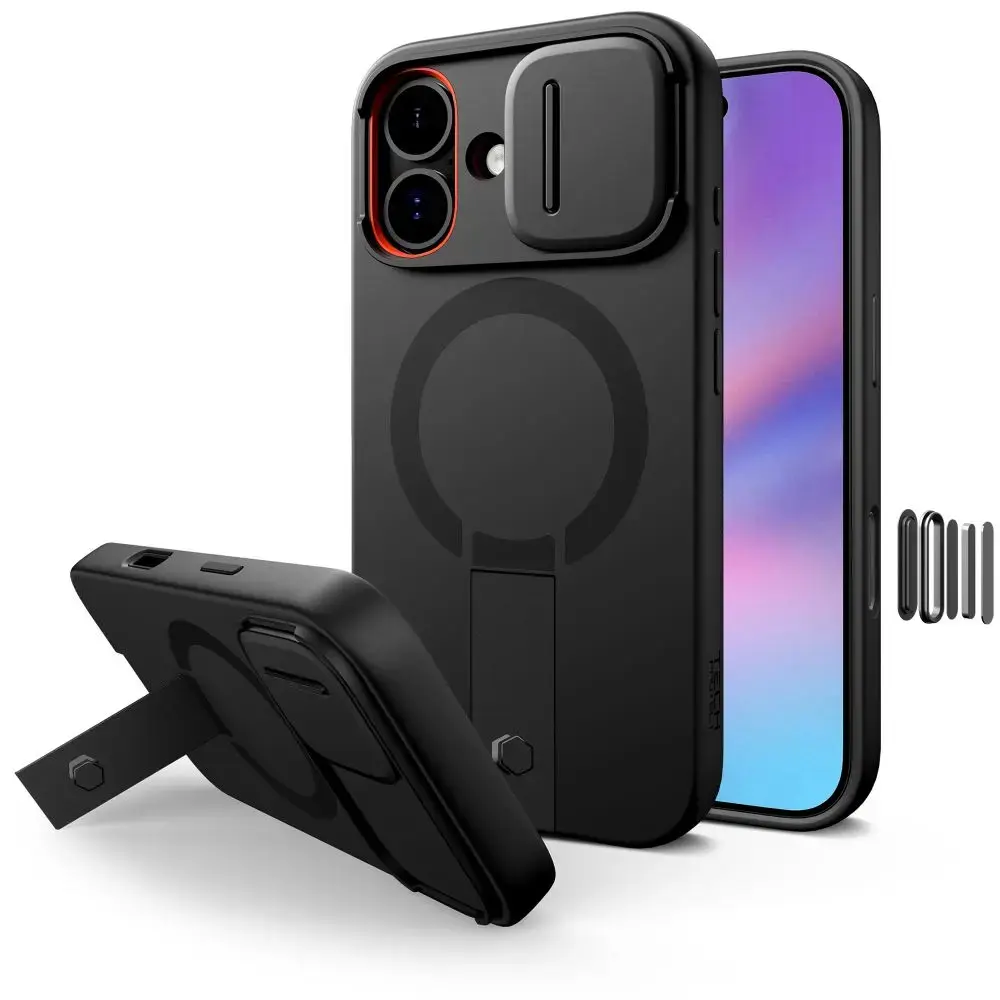 TECH-PROTECT KEVLAR AURA maciņš ar MagSafe atbalstu telefonam Apple iPhone 17 melns