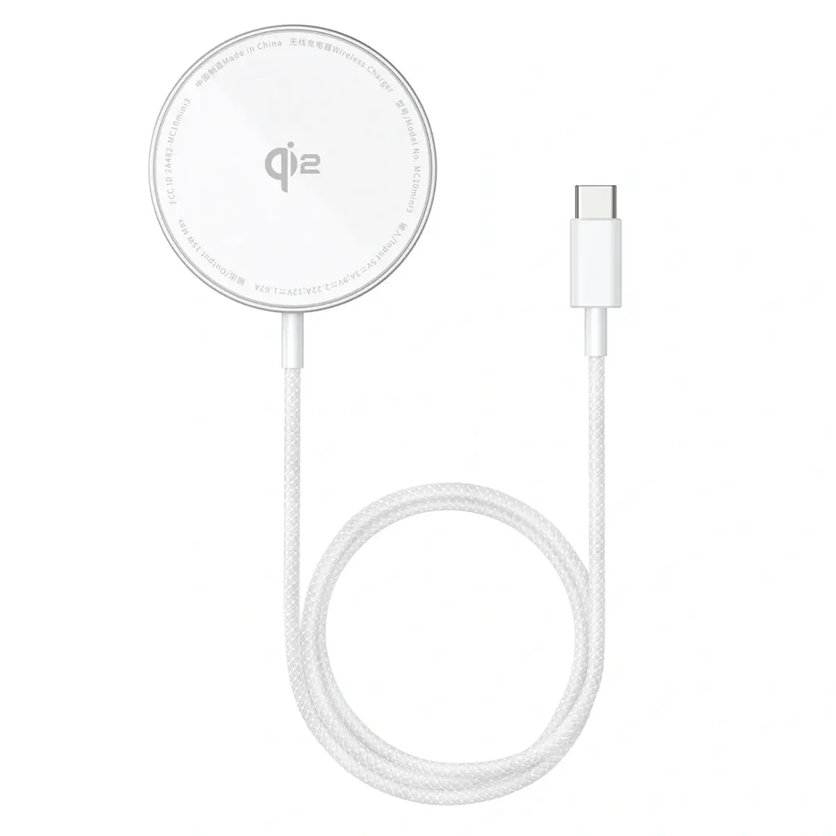 Baseus Simple Mini4 Air bezvadu lādētājs | Qi 2 | Saderīgs ar MagSafe | 15W | sudraba